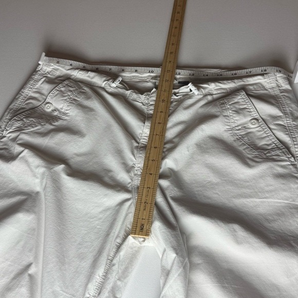American Eagle Stretch Cargo Pants – White – Women's Large – Adjustable Hem - Picture 7 of 9
